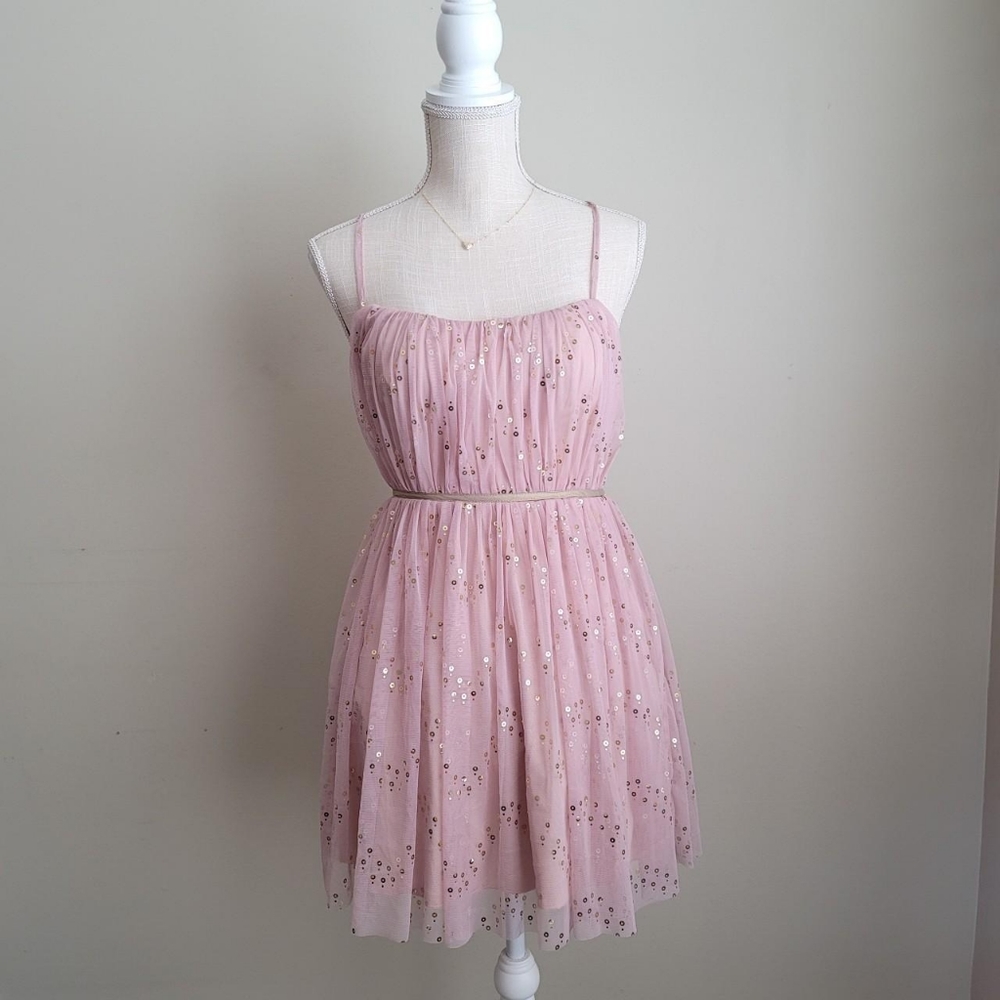 Beatiful Pink Tulle Dress with Champage Sparkles - Picture 4 of 4